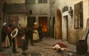 Murder in the House by Jakub Schikaneder [Public domain], via Wikimedia Commons